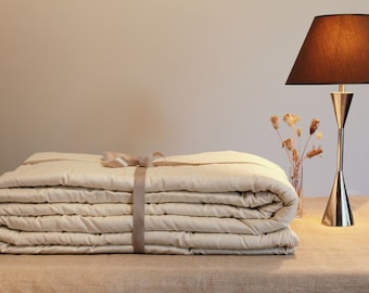 Piumino di lana 260 x 220 cm, calore estivo King size / dazio USA pagato