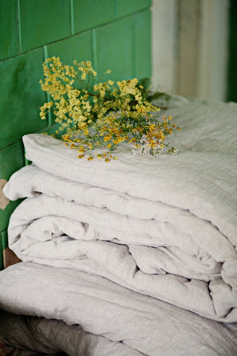 Linen duvet cover 155x220 cm. 100% softened linen. image 9