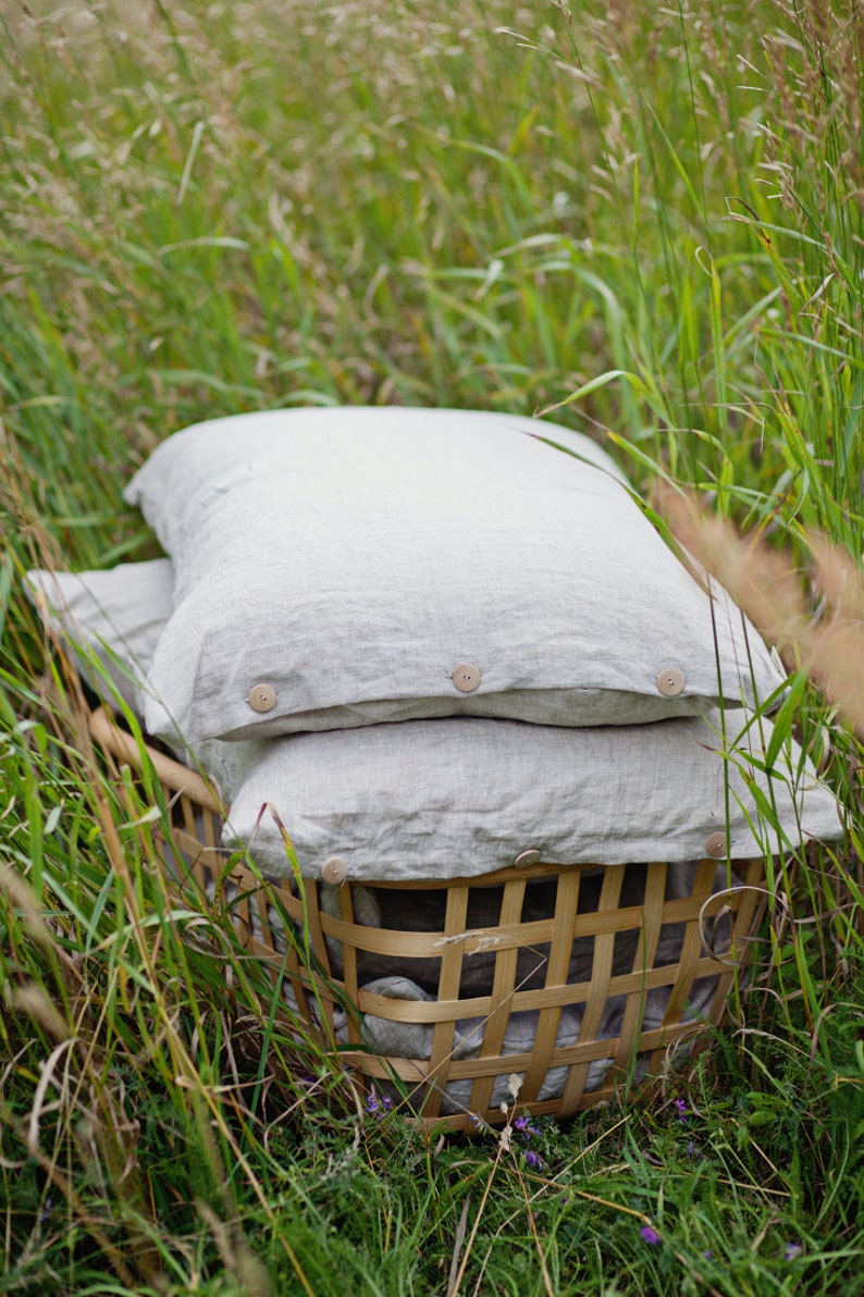 Softened linen pillow cover, 26x26 image 4