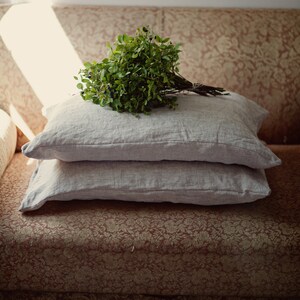 Softened linen pillow cover, 26x26 image 8