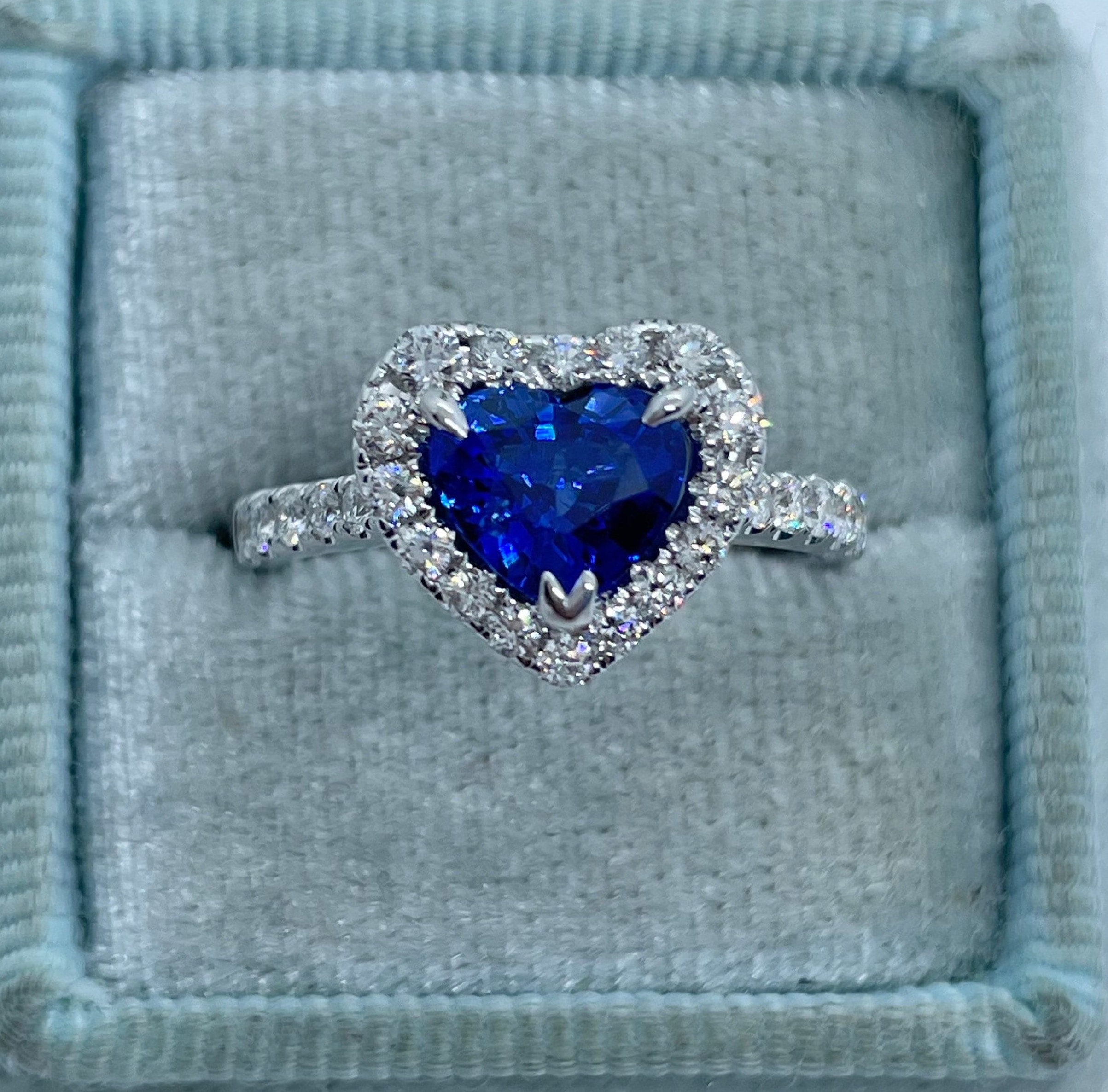 Blue Sapphire Heart Ring – JB Diamonds and Fine Jewelry Inc.