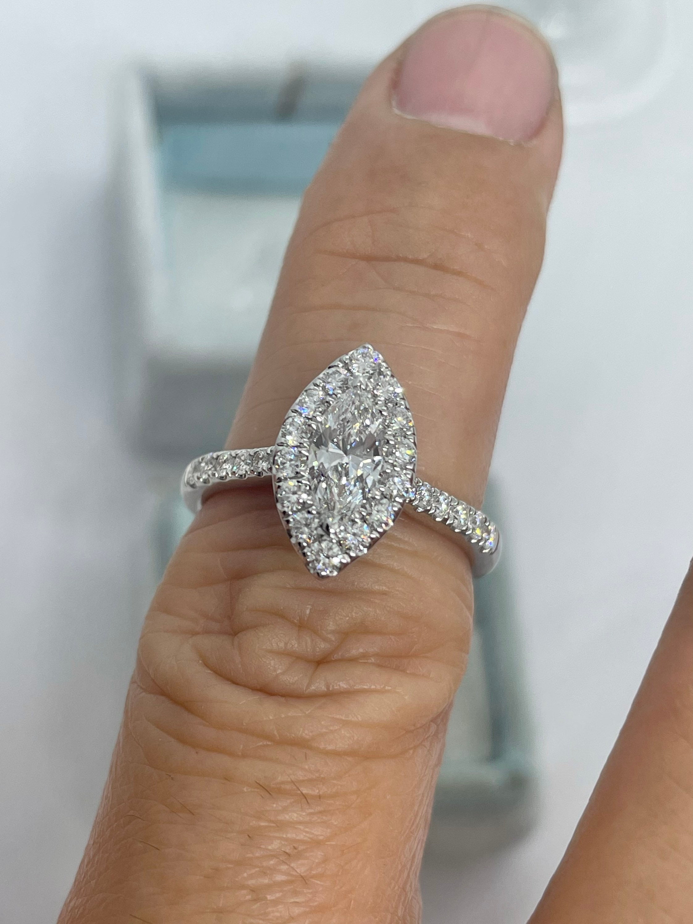 Marquise solitaire engagement best sale ring