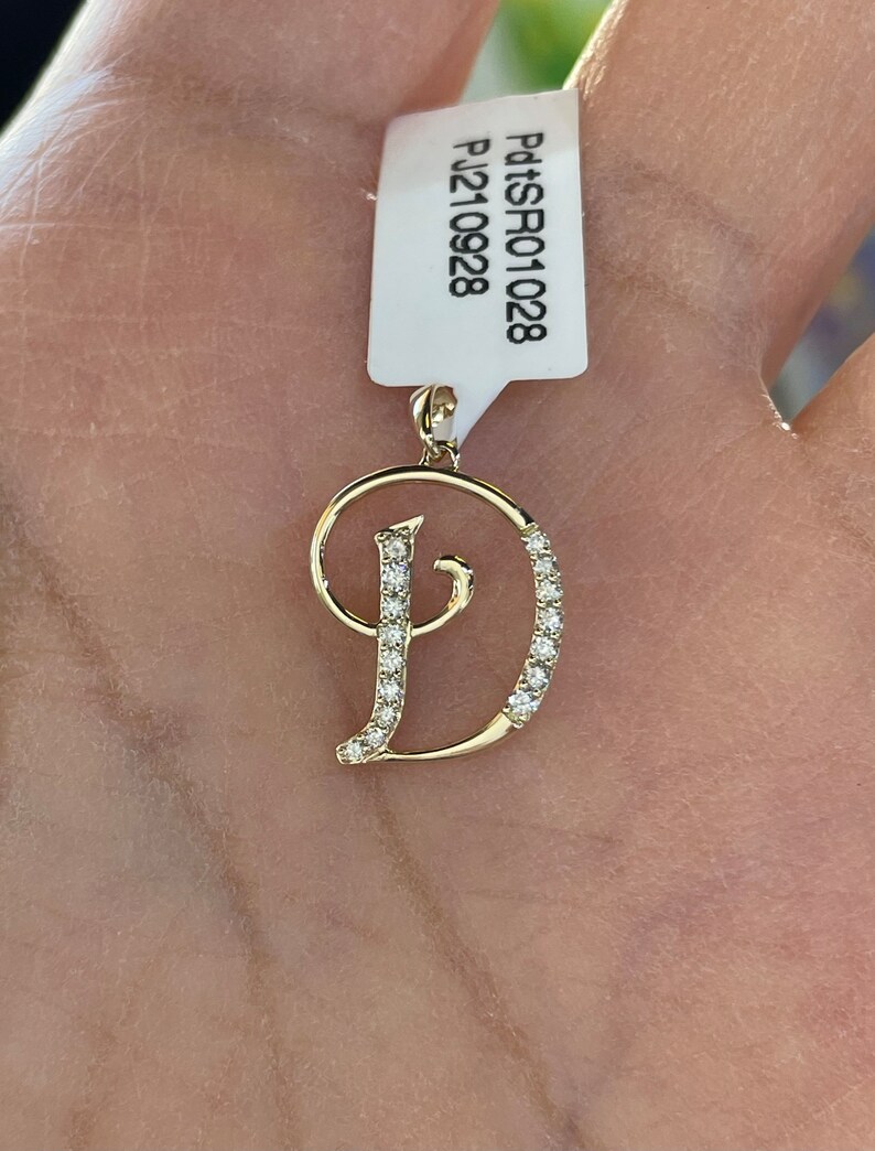 14K Yellow Gold Diamond Initial Pendant S Initial Necklace Etsy 14K Yellow Gold Diamond Initial Pendant S Initial Necklace Etsy