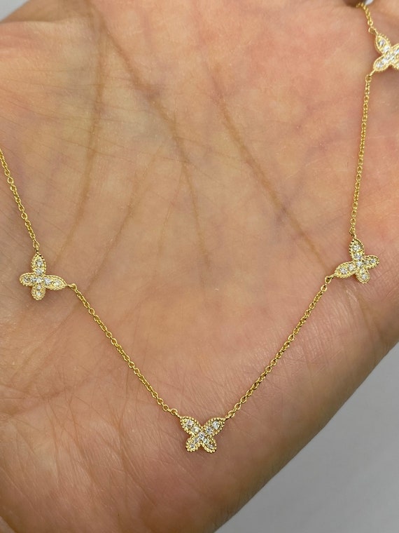 14k Yellow Gold Butterfly Diamond Necklace – Maurice's Jewelers