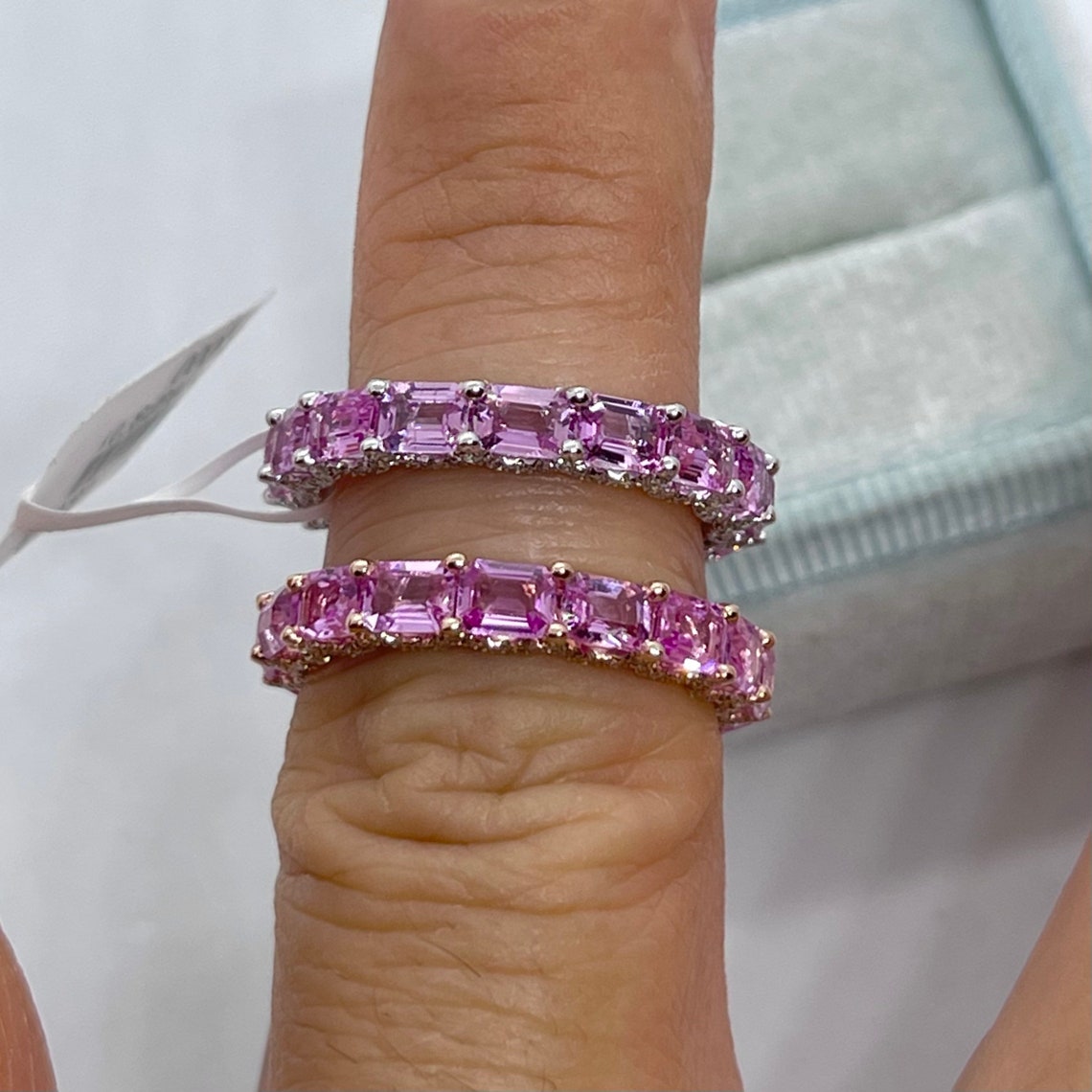 pink sapphire eternity band pink sapphire eternity band