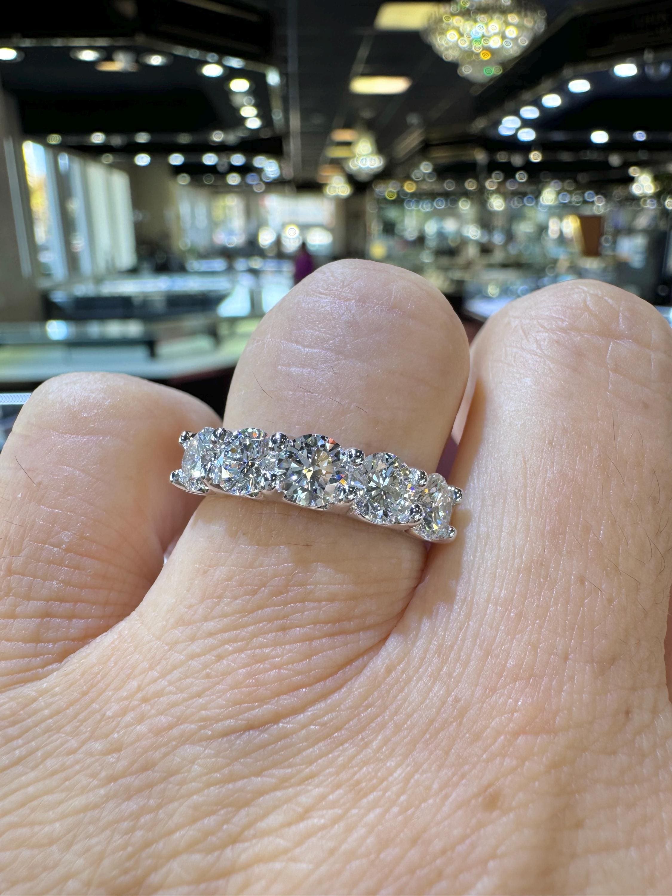 Diamond Anniversary Rings For Women Yellow Gold TimeLess Classics