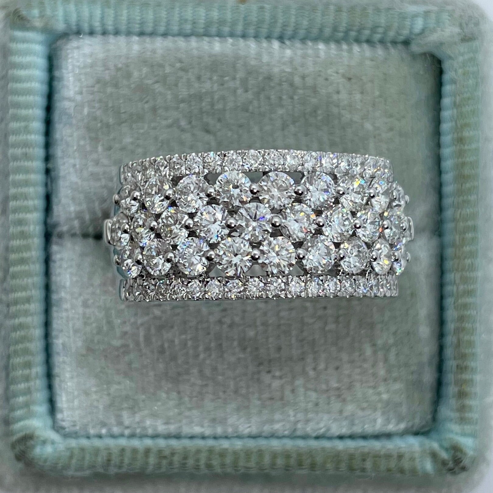 【週末限定値下げ】インプレッセ　K18 ダイヤリング Engagement Ring 18K White Gold, Wedding Bands Vintage VVS1