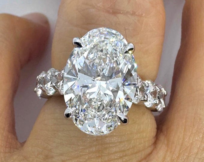 Wrder Rings Custom Order Oval Engagement Ring, Lab Grown Diamond Wedding Ring IGI ...