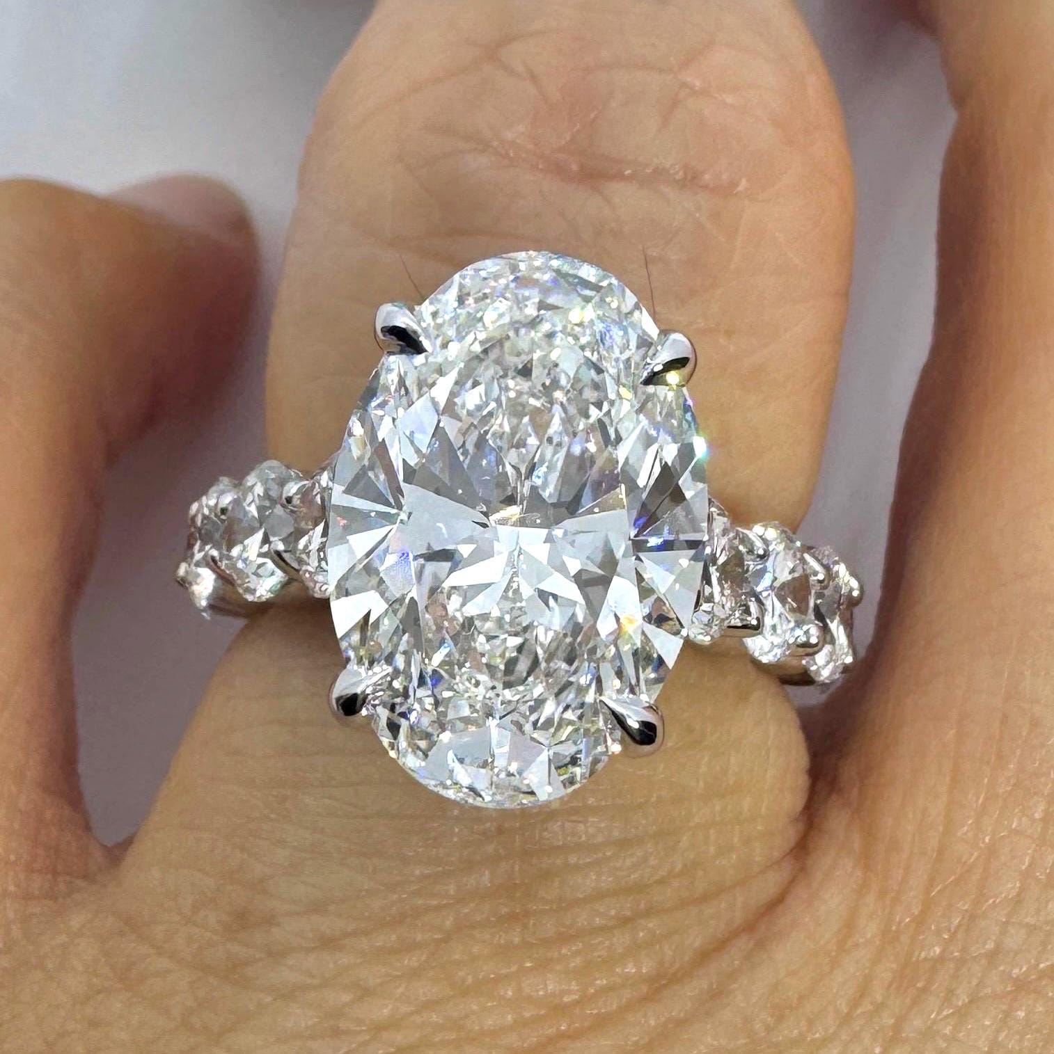 オーバル　リング　ラボグロウンダイヤモンド0.973ct オーバル型ラボグロウンダイヤモンド婚約指輪、センターストーン5