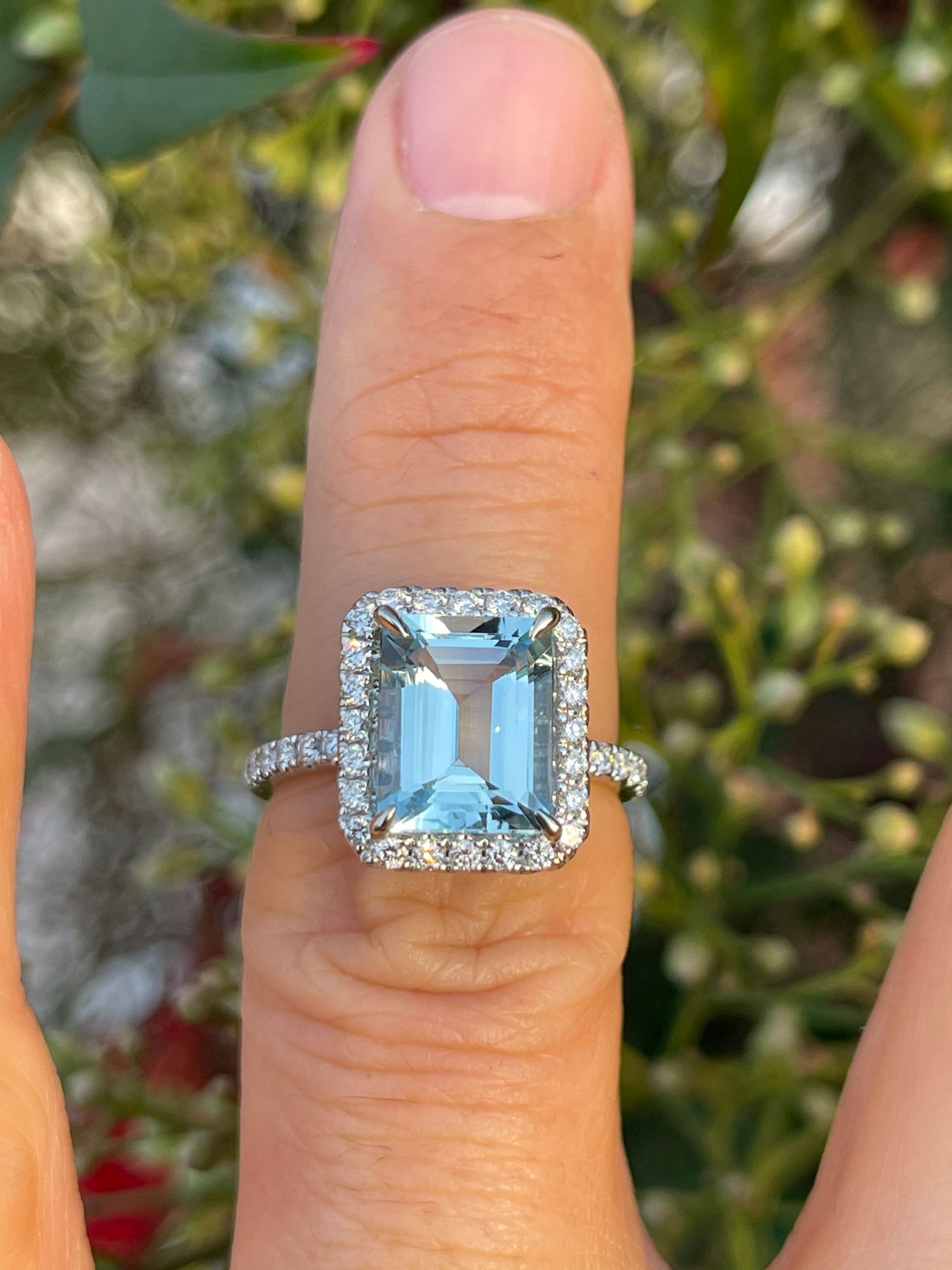 Aquamarine with hotsell diamonds