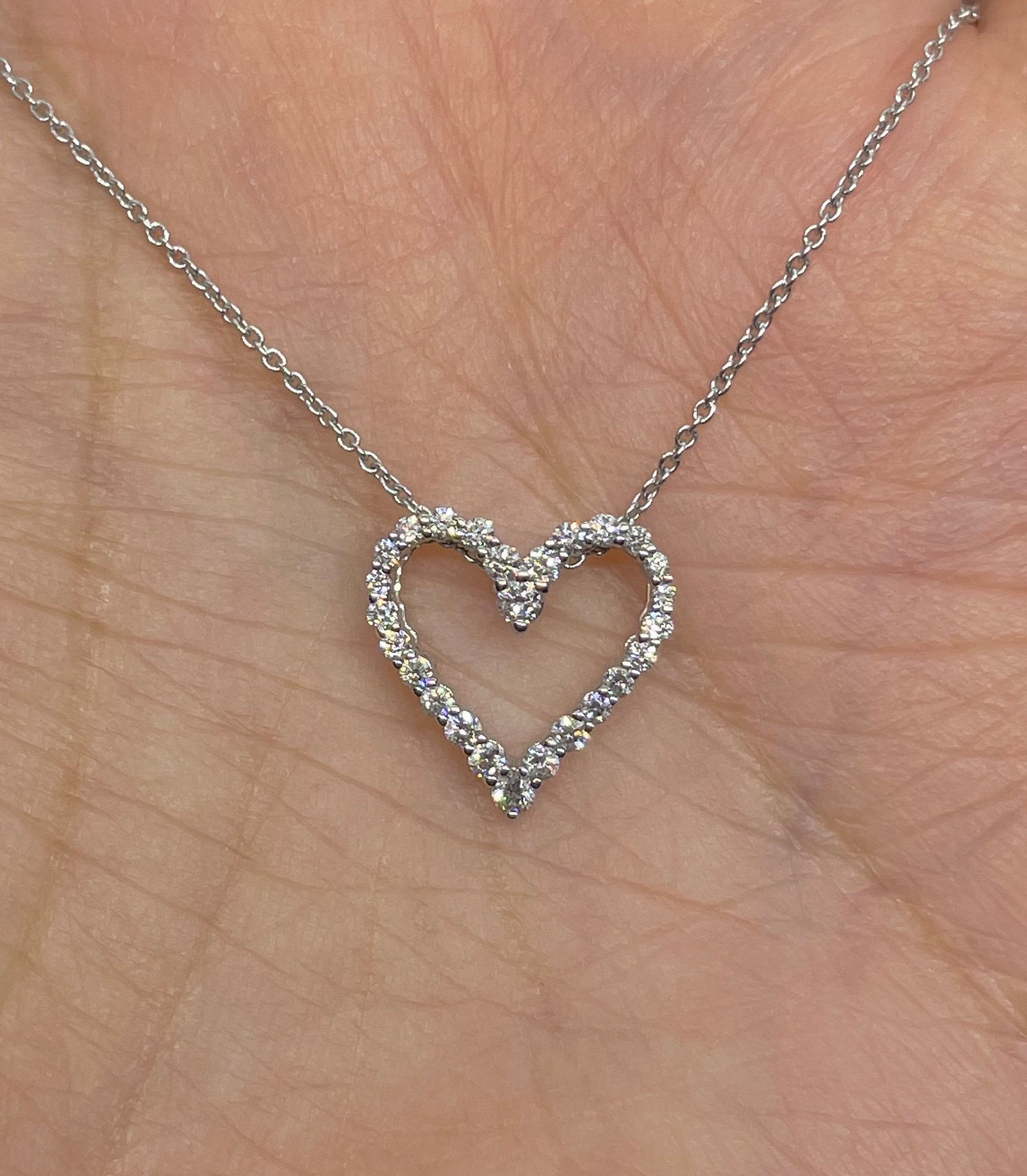 Real diamond deals heart necklace