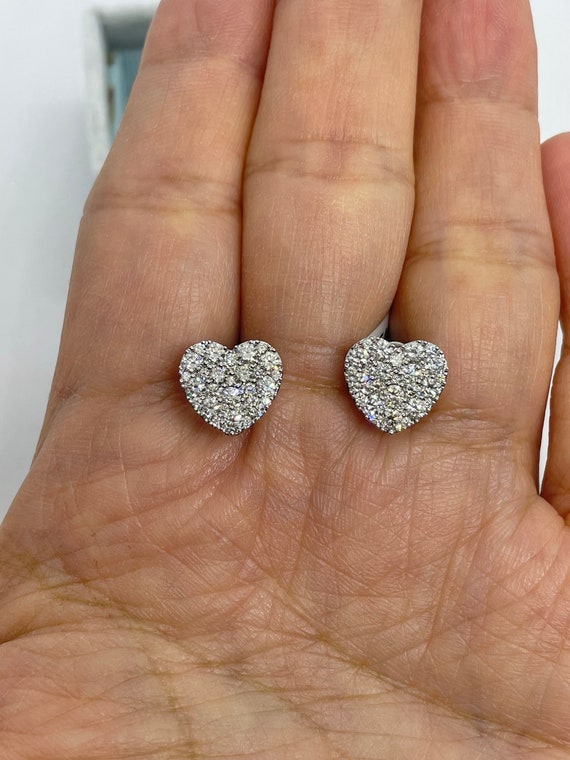 Heart shape diamond earrings discount
