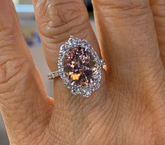 Morganite engagement ring etsy discount
