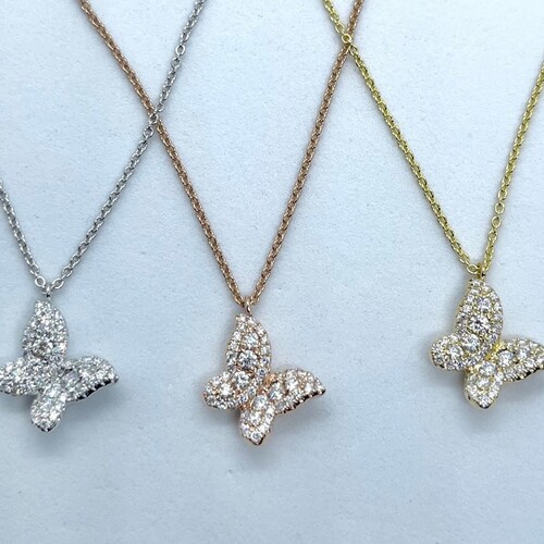 Diamond Butterfly Necklace Diamond 