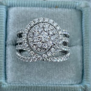 Unique Wedding Ring, 18K White Gold Diamond Wedding Ring, Swirl Diamond Ring, Right Hand Ring Statement Ring Anniversary Ring