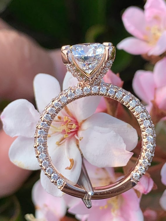Gold round hotsell engagement ring