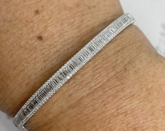 Estate 8.50ct Diamond18K Gold Bangle Bracelet 18.7 Grams | eBay