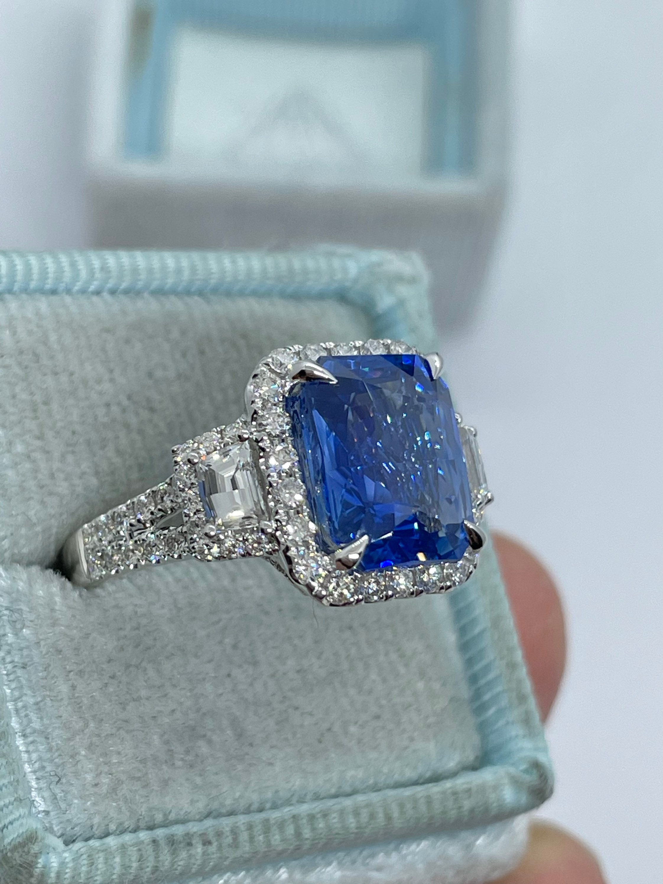 18kサファイアダイヤモンドリング NM014 天然 サファイア 1.36 ダイヤモンド 0.62ct リング K18