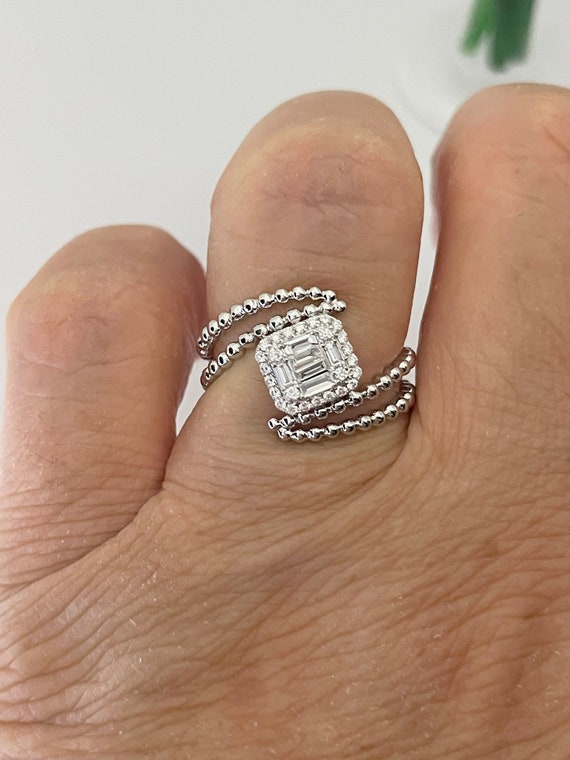 Emerald cut fashion ring deals