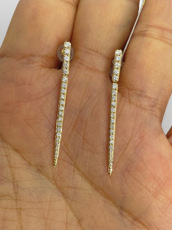 Long 2024 earrings diamond