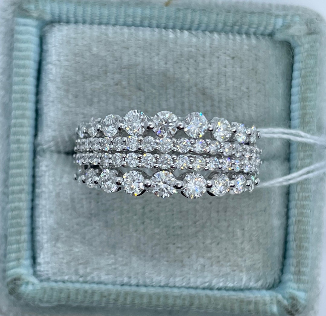 Diamond Anniversary Band, Diamond Wedding Band, Natural Diamond Band