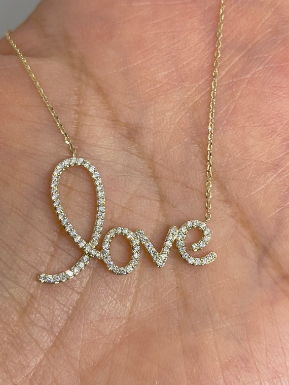 Etsy love necklace best sale