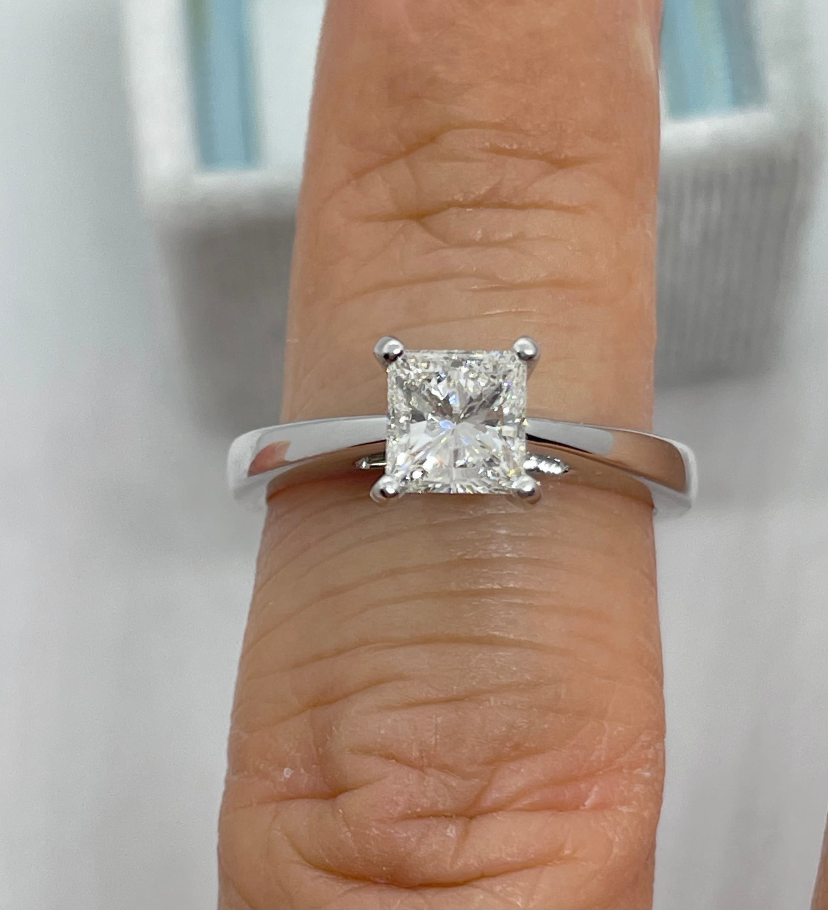 1.02ct G/VS1 Princess Cut Diamond Engagement Ring – libertydiamonds