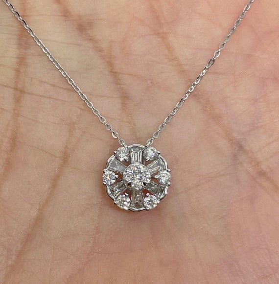 Diamond on sale necklace simple
