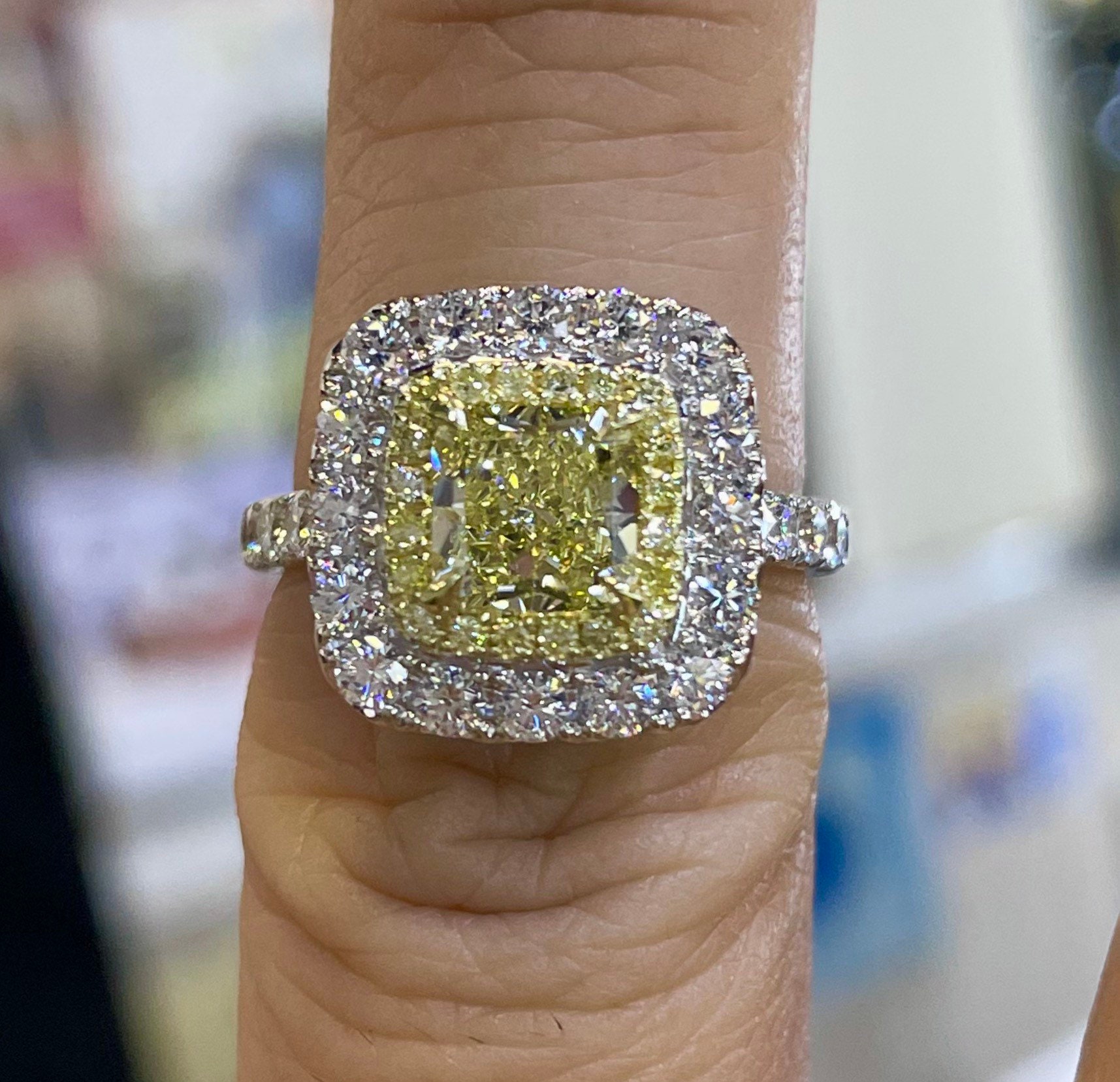 Etsy yellow diamond ring deals