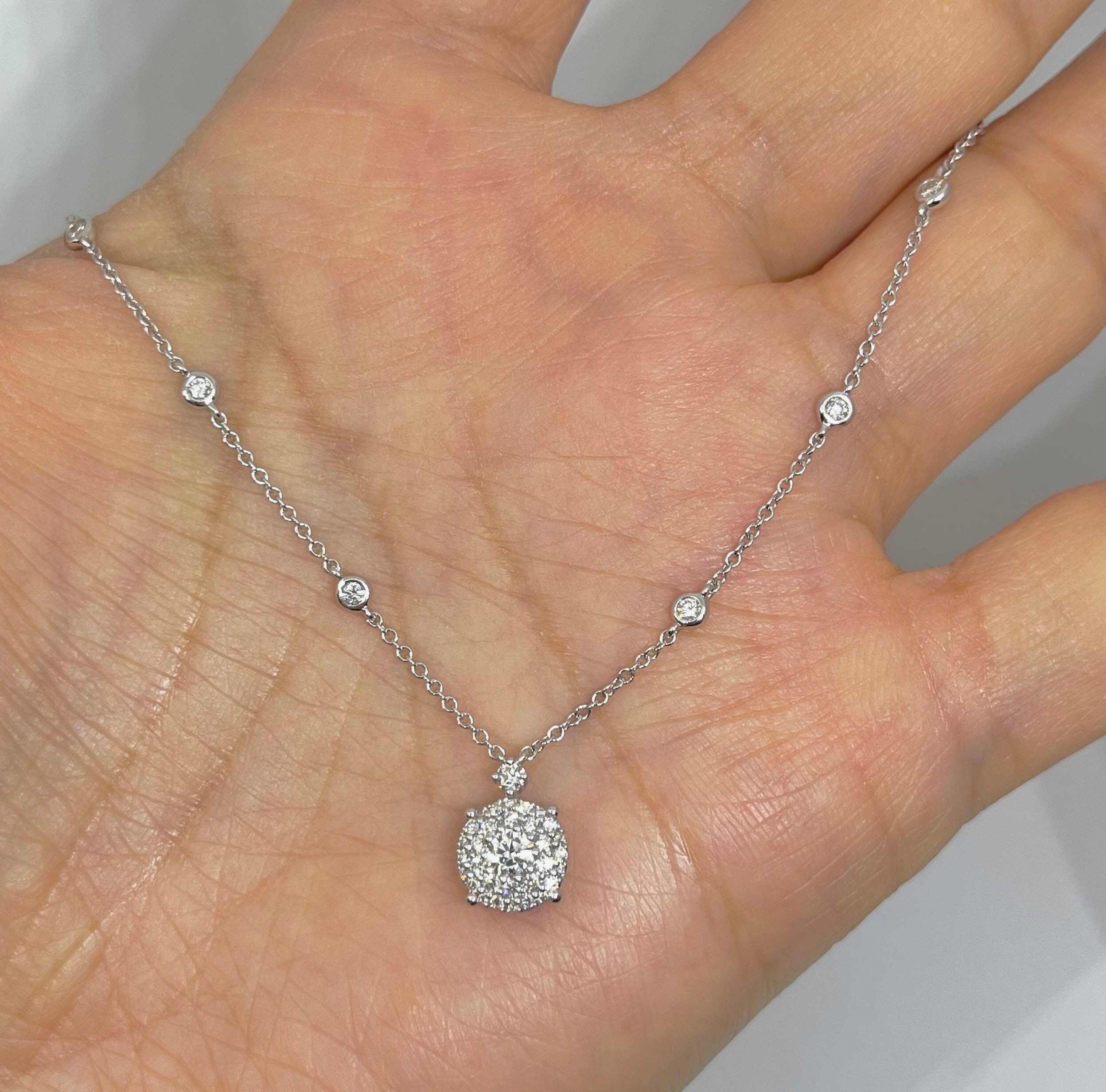 Diamond Necklace White Gold Diamond 
