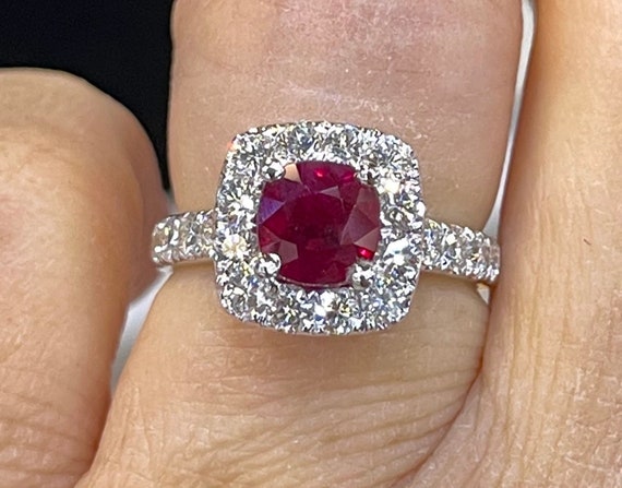 Natural ruby and diamond best sale ring