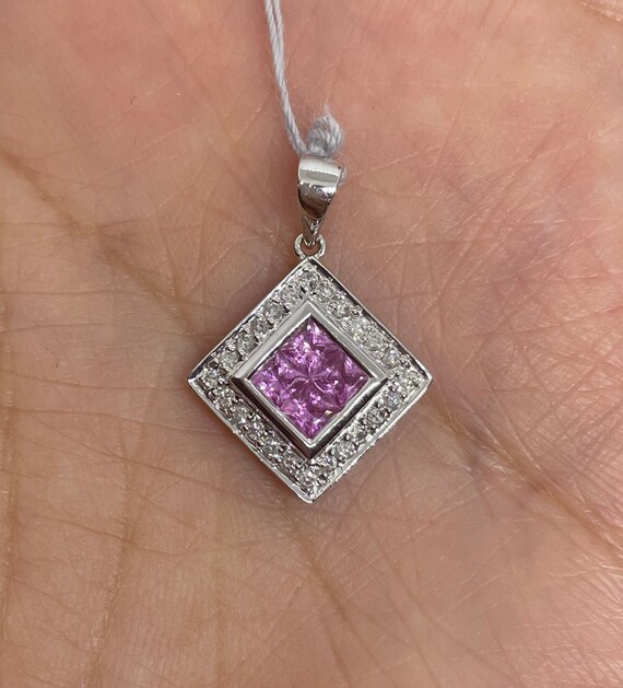 Buy Pink Sapphire Pendant & Necklace Online in India 