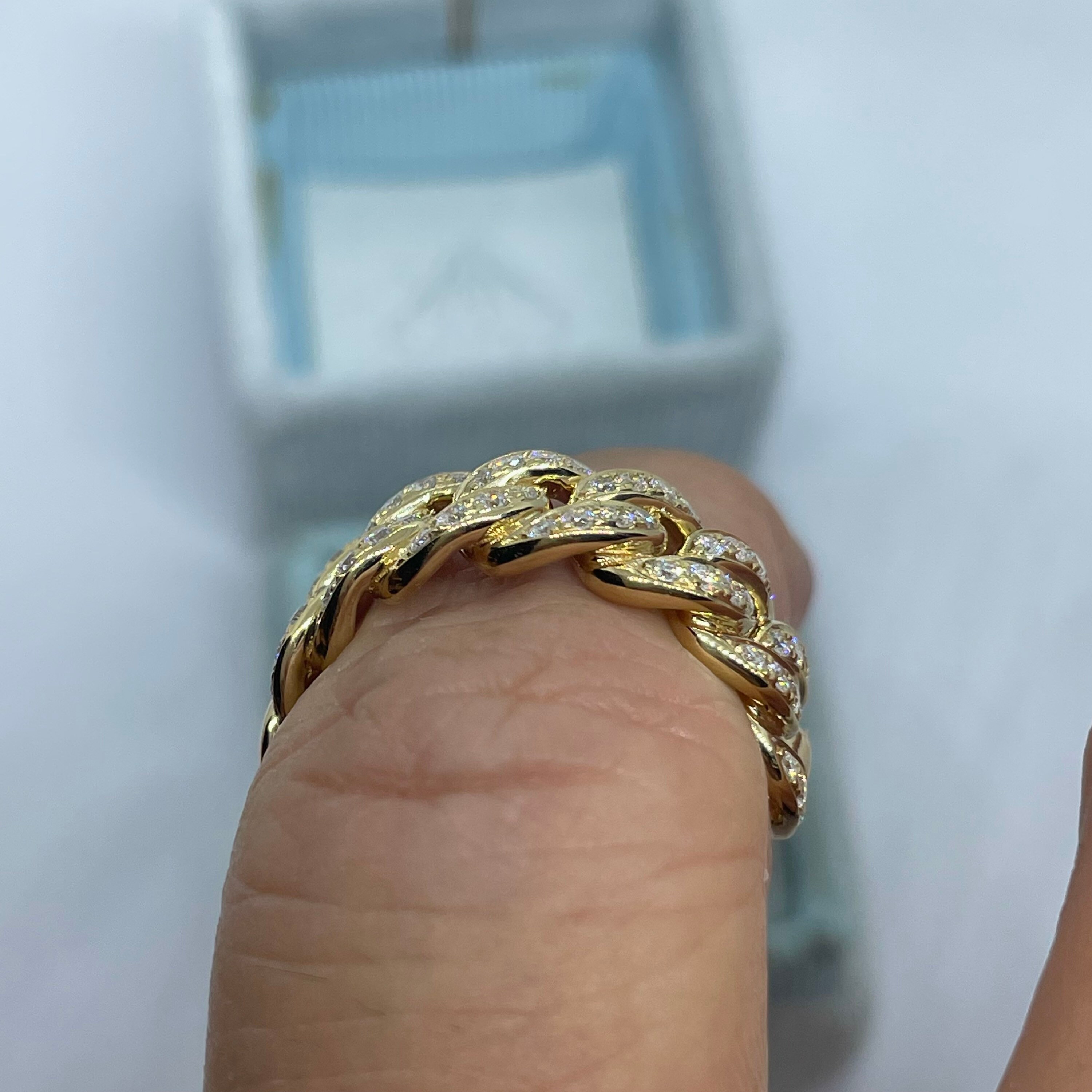 Cuban link online pinky ring