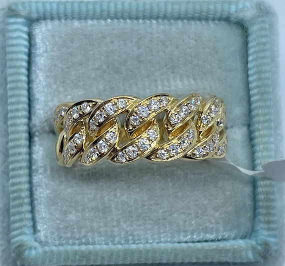 Cuban link 2024 rings gold