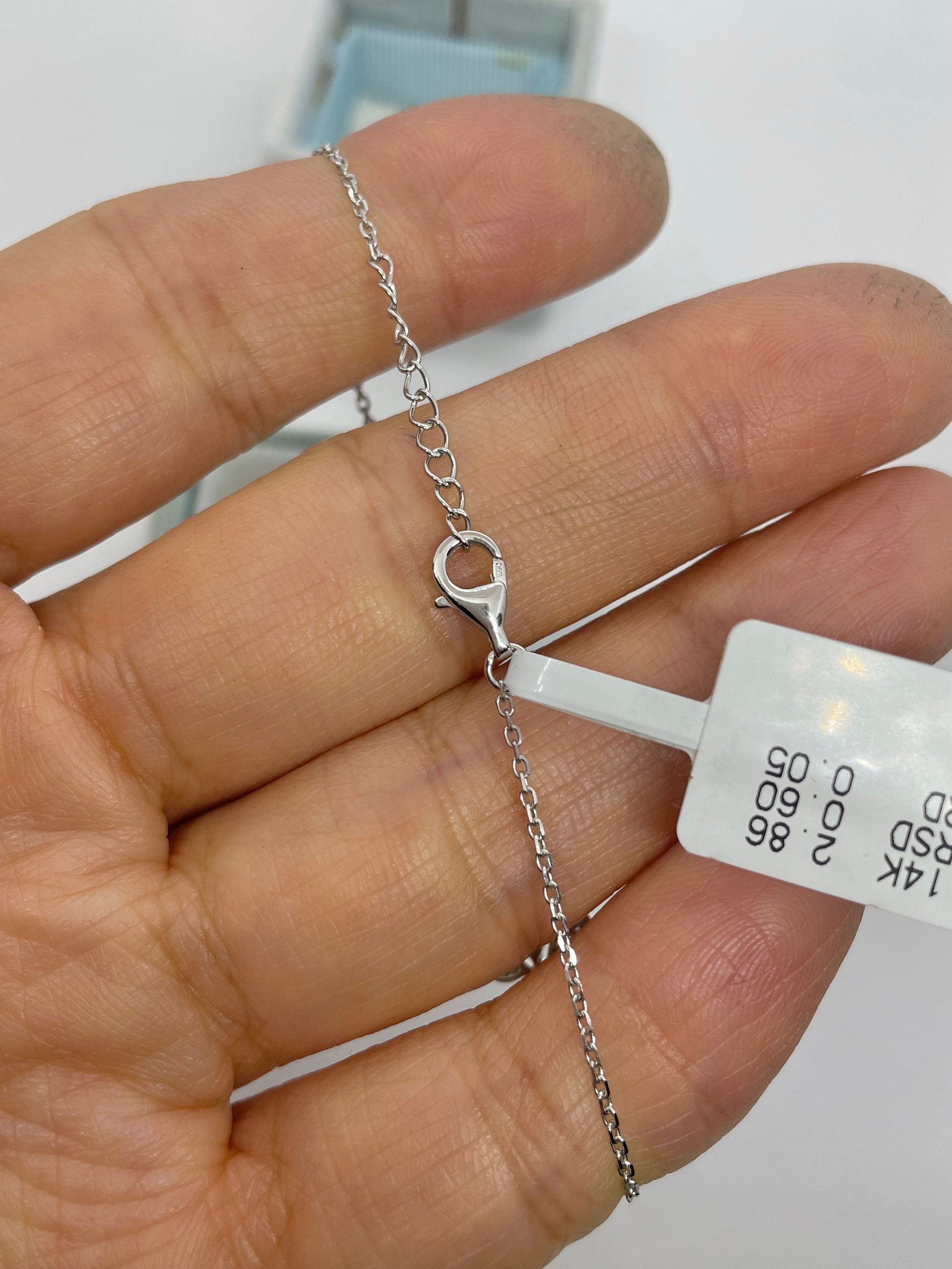 デイジーフラワーダイヤモンドブレスレット、14Kホワイトゴールド