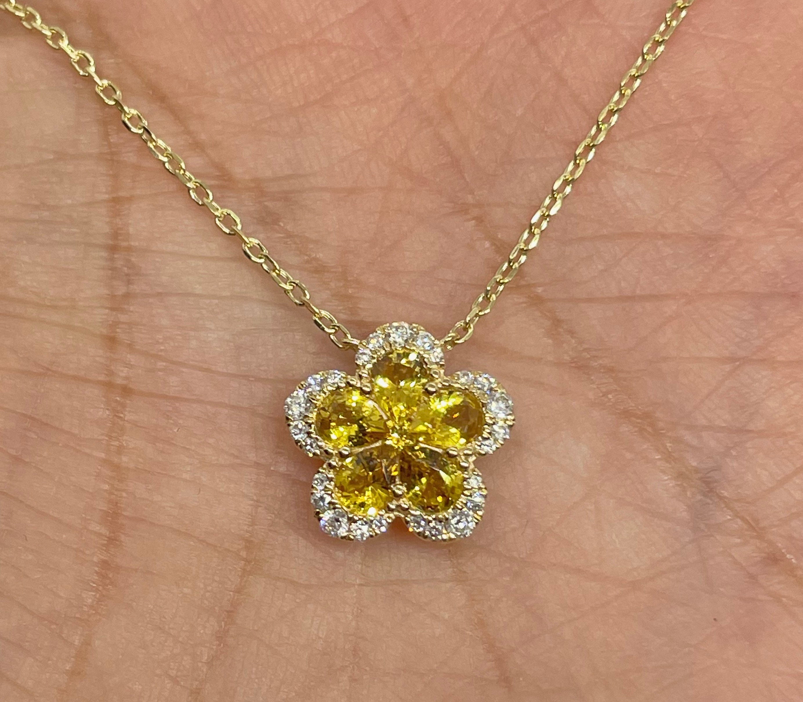 Isui V loop Yellow Sapphire pendant Online Jewellery Shopping India | Yellow  Gold 14K | Candere by Kalyan Jewellers