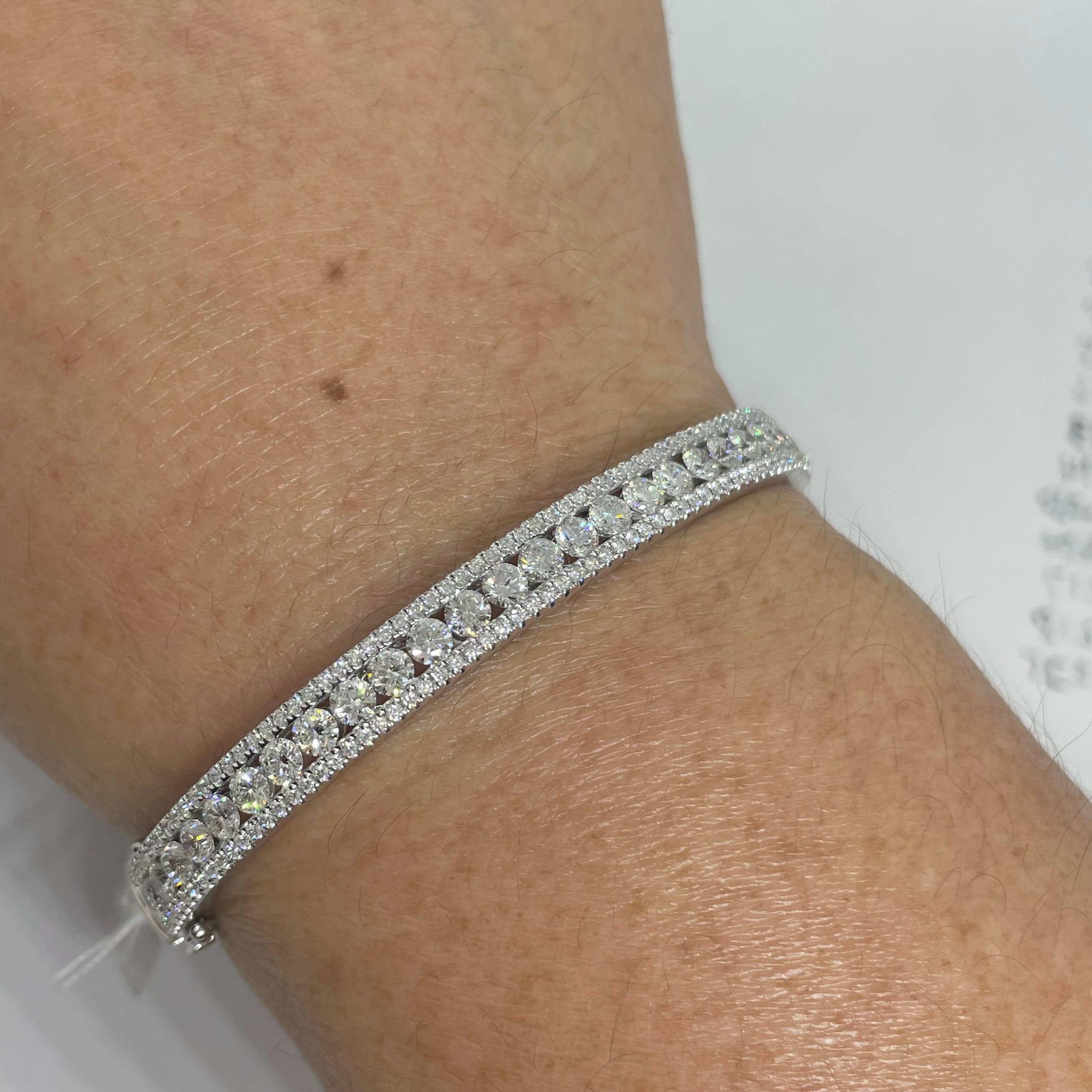 White Gold Diamond Bangle