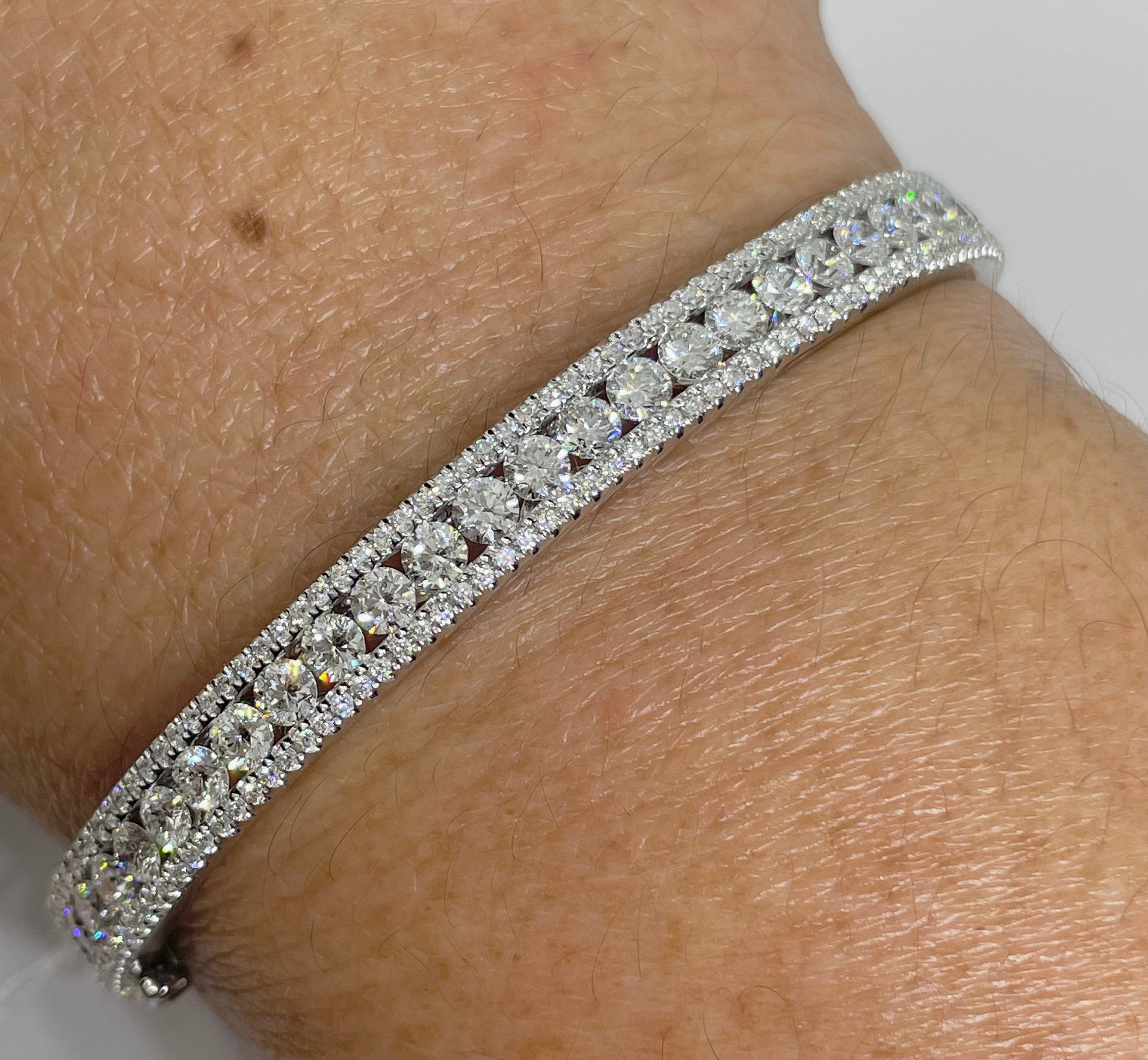 White gold on sale diamond bracelet