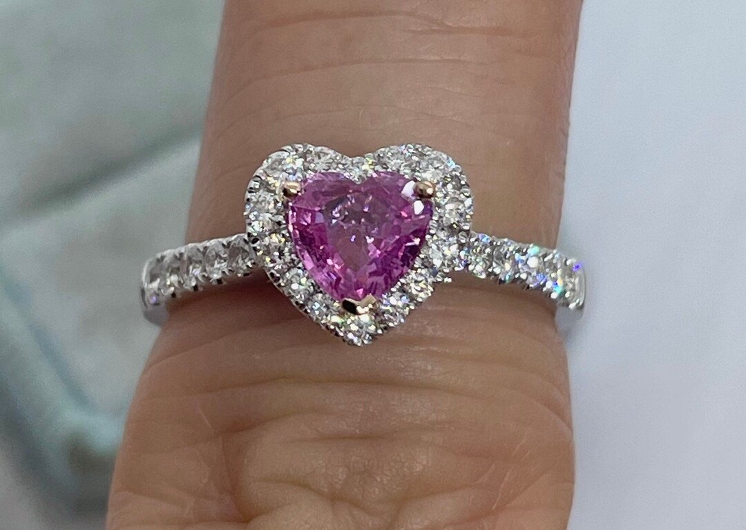 Etsy pink hotsell sapphire ring