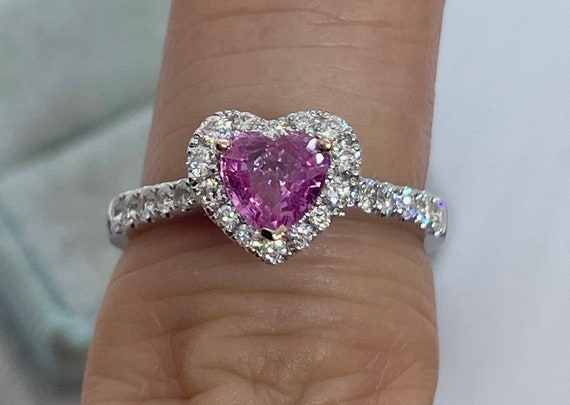 Pink Heart Titanium Engagement Ring – Knokabout Jewelry