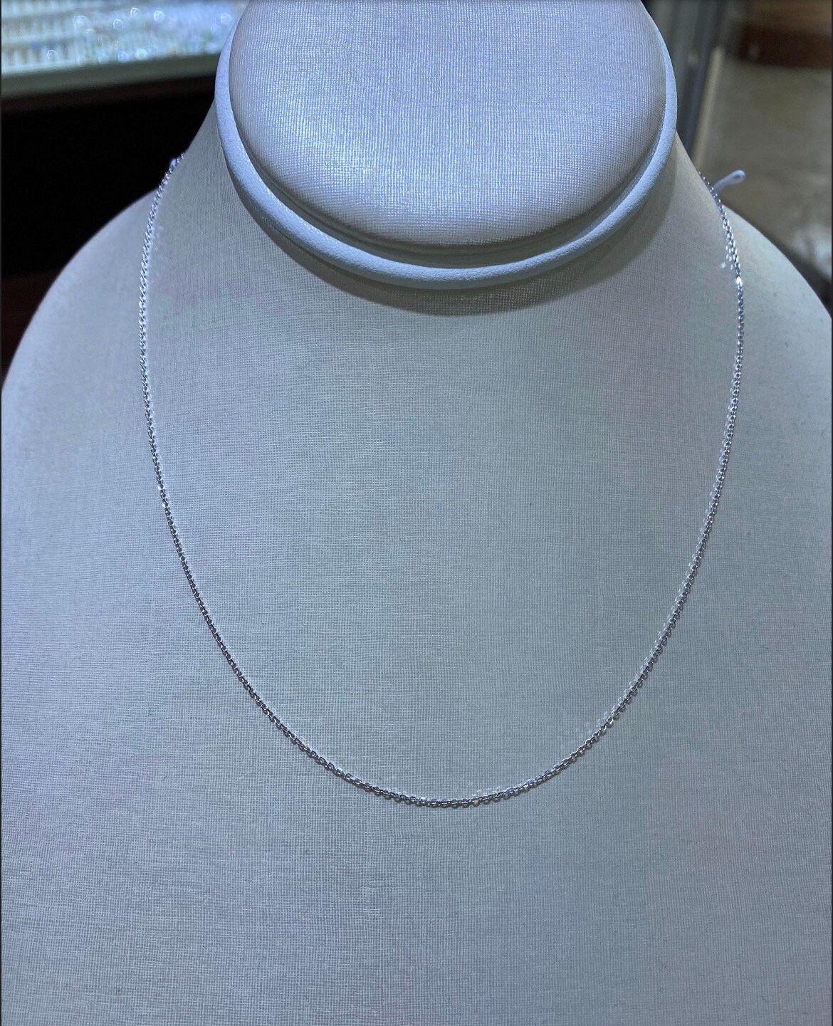 Sapphire Cross Pendant, Sapphire Cross Necklace, White Gold