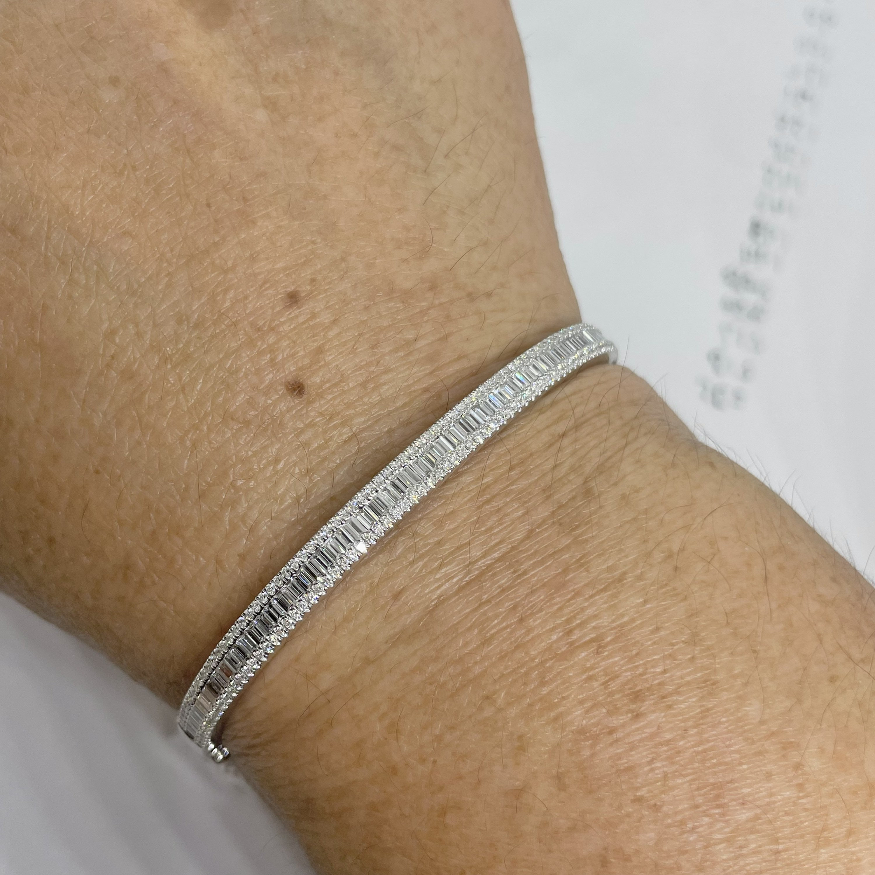 登場! Bracelet, Diamond Baguette Diamond 18K Bracelet, Bangle アクセサリー