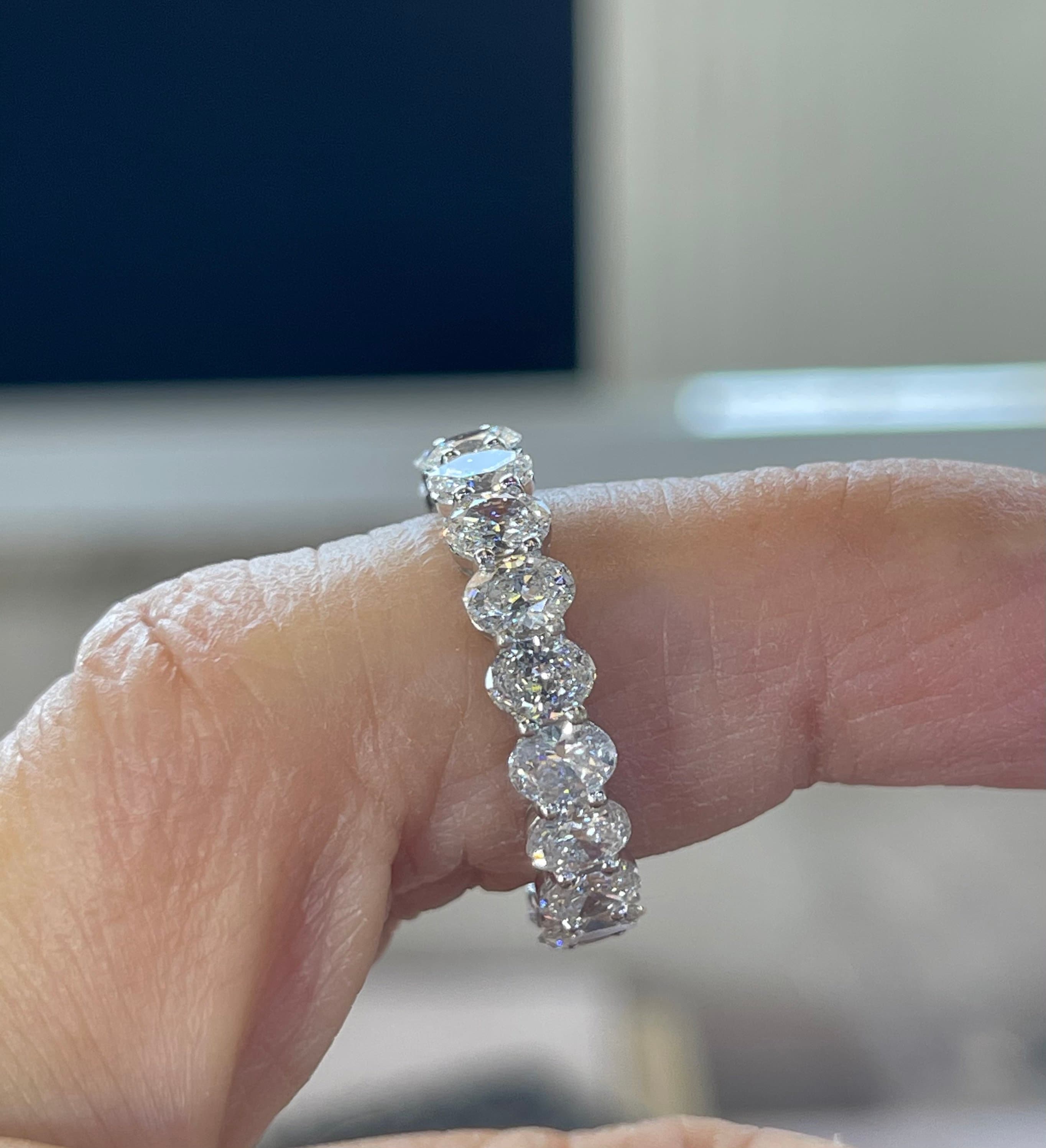 Oval cut diamond eternity ring deals