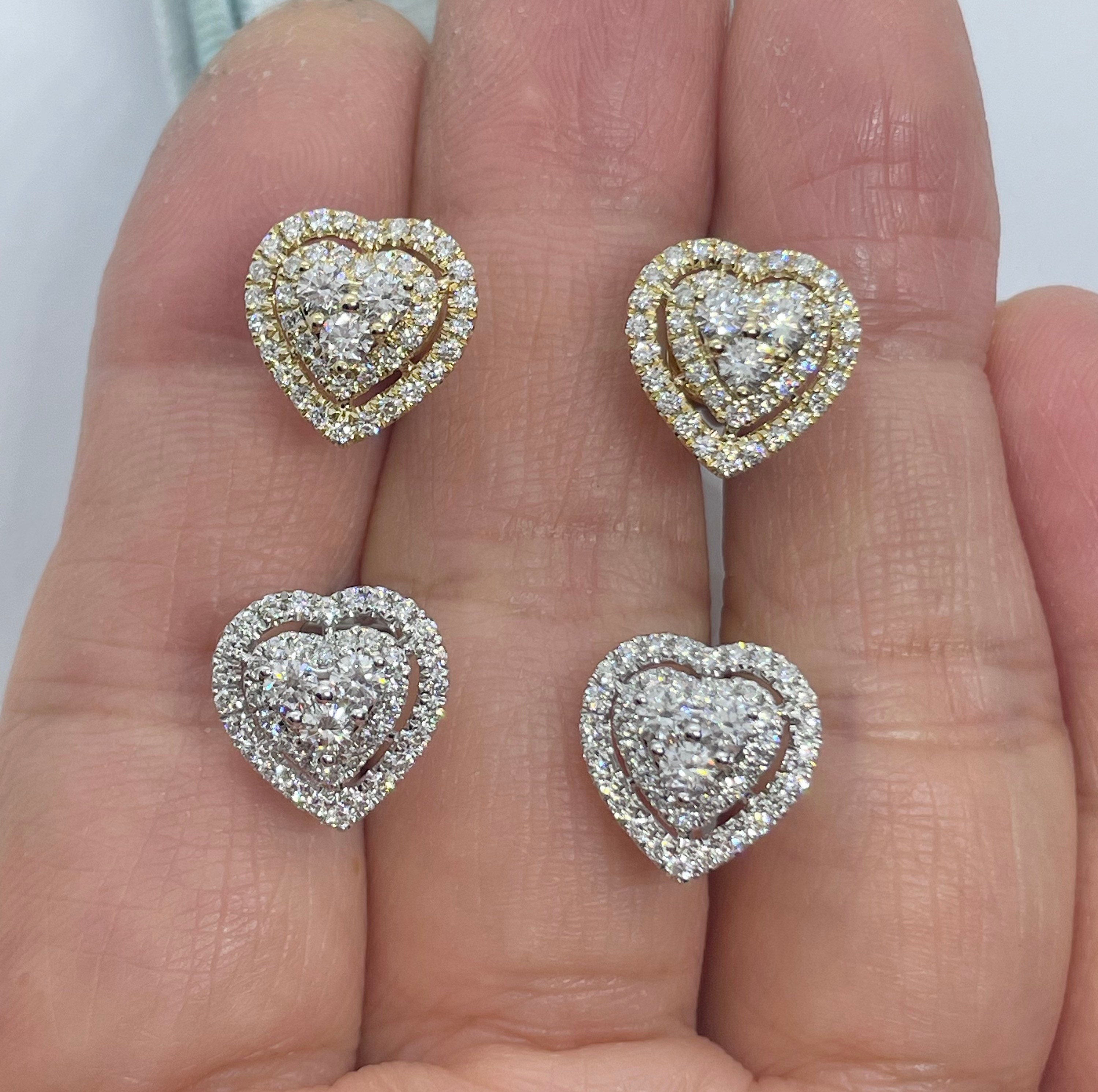 Buy quality 22ct Gold Heart Stud Earrings in Pune