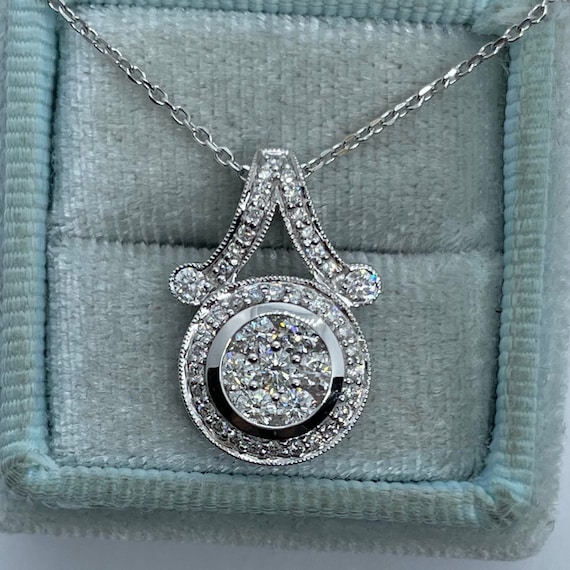 Etsy store diamond pendant