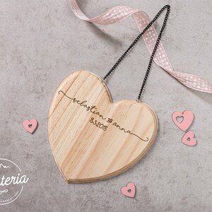 Wedding gift / bridal couple / door sign with engraving