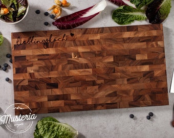 Cutting board / frontal wood board Acacia with individual engraving