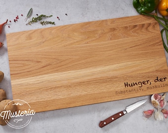 Oak board / cutting board with individual engraving