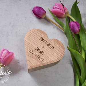 Houten kist / ringendoos / sieradendoos met individuele gravure