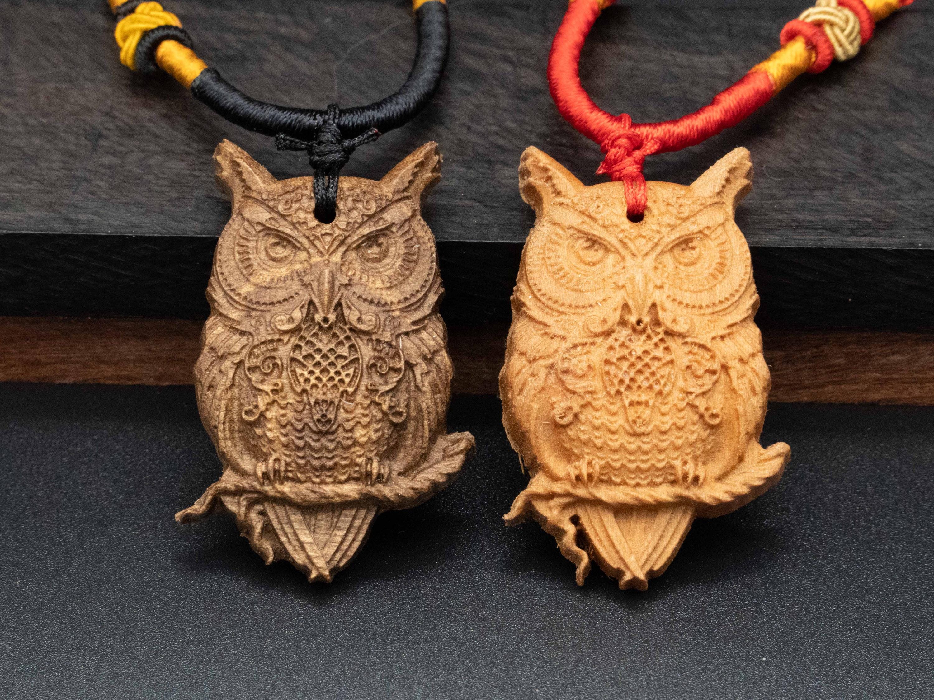 Owl Pendant Necklace,Owl Gift,Owl Charms, gift for her ,wooden owl,owl relief,owl jewelry,gift for h